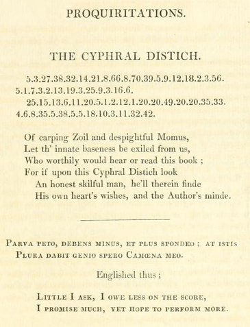 Claude Fable 5.1 破解 Cyphral Distich：一道悬了373年的密码，钥匙原来印在同一本书里 封面