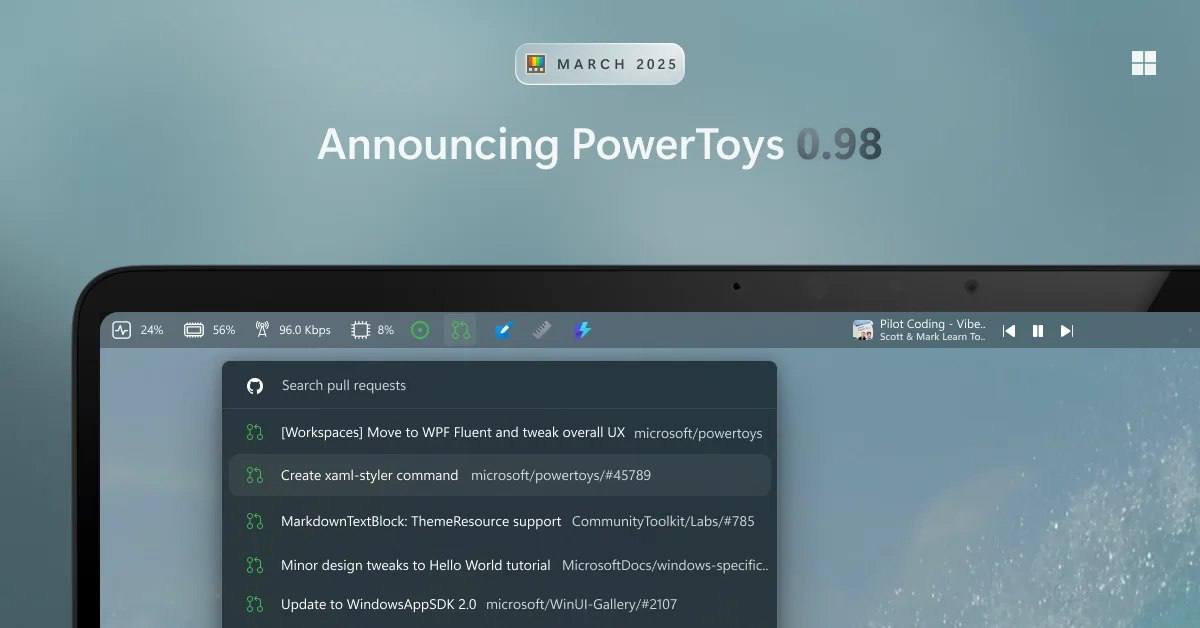PowerToys 0.98 更新了什么:Dock 常驻入口来了,Keyboard Manager 也重做了 封面