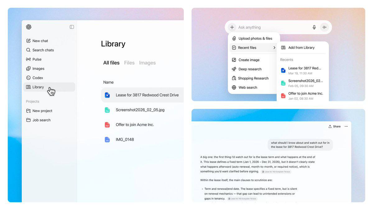 ChatGPT 新增 Library,上传过的文件终于更好找了 封面