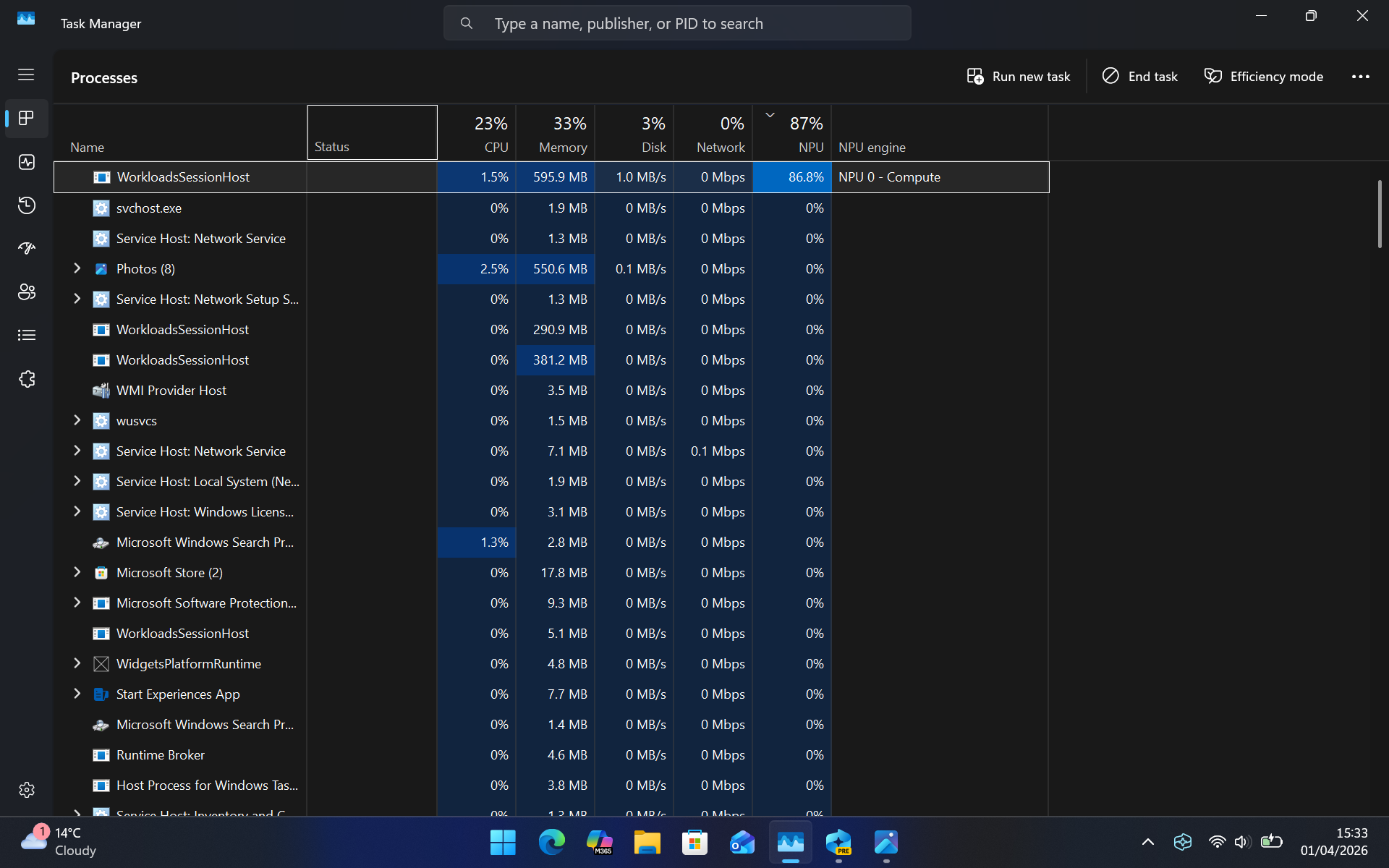 Windows 11 任务管理器升级 NPU 监控:从只看百分比到逐进程追踪 封面