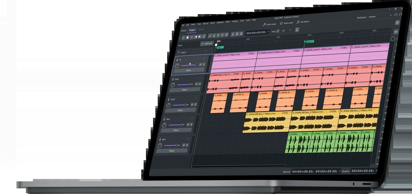 开源音频编辑器 Audacity 4.0 发布:Qt 界面重写、新剪辑模型与 .aup4 格式 封面