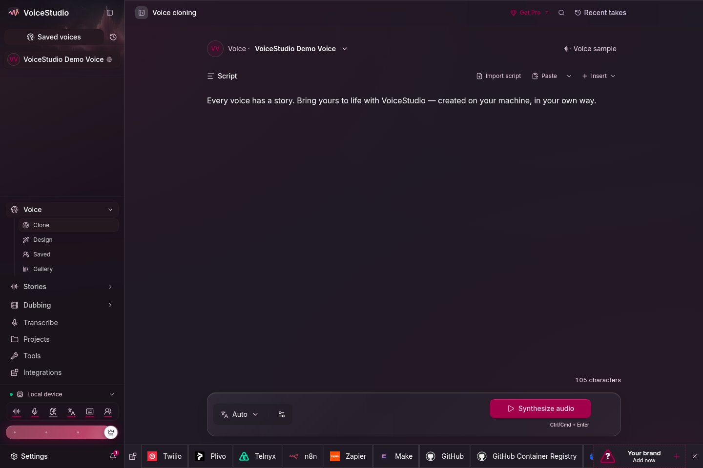 VoiceStudio:本地开源语音工作台拆解,OmniVoice 引擎让 600 种语言 40 倍速克隆声音 封面